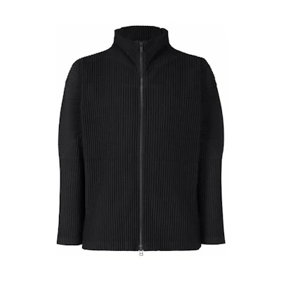 HOMME PLISSÉ ISSEY MIYAKE High-Collar Zip Jacket Black Menswear HP55JL340-15