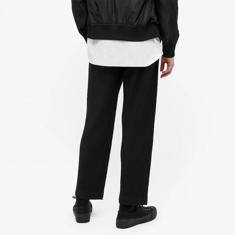Purchase Homme Plissé Issey Miyake 經典JF150直筒褶皺長褲 黑色 HP55JF150-15