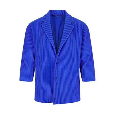 HOMME PLISSÉ ISSEY MIYAKE Logo Solid Color Long Sleeve Jacket - HP16JD212-73