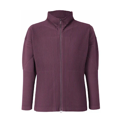 HOMME PLISSÉ ISSEY MIYAKE Mulberry Purple Zip-Up Jacket Long Sleeve HP23JL190-83