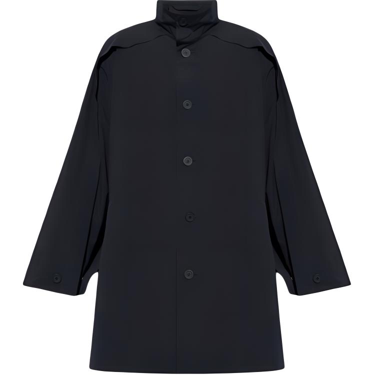 HOMME PLISSÉ ISSEY MIYAKE Navy Long Sleeve Loose Collar Jacket for Men HP46FA330-75