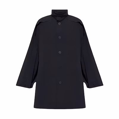 HOMME PLISSÉ ISSEY MIYAKE Navy Long Sleeve Loose Collar Jacket for Men HP46FA330-75