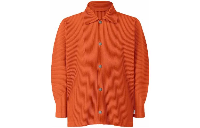 HOMME PLISSÉ ISSEY MIYAKE Orange Pleated Coach Jacket with Collar HP23JC101-33