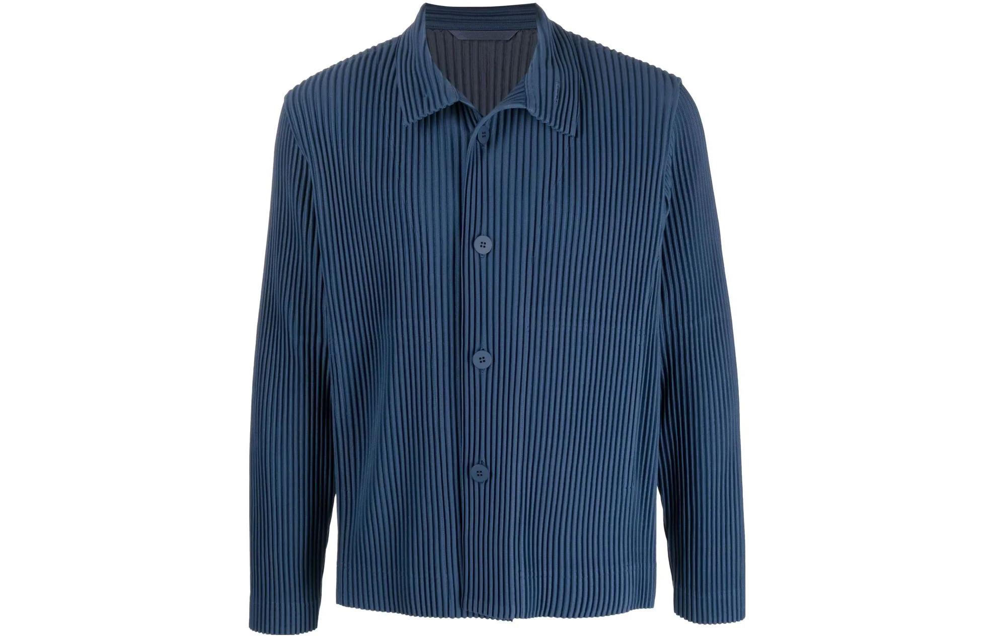 HOMME PLISSÉ ISSEY MIYAKE Pleated Button-Up Shirt Jacket HP26JD161