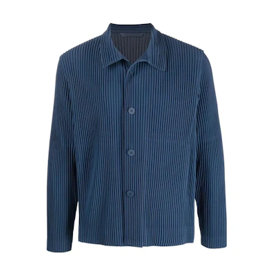 HOMME PLISSÉ ISSEY MIYAKE Pleated Button-Up Shirt Jacket HP26JD161