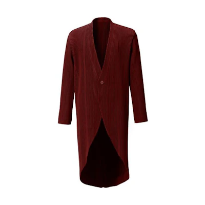 HOMME PLISSÉ ISSEY MIYAKE Pleated Tailcoat Jacket Red HP03FD103-24