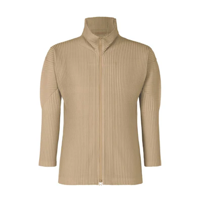 HOMME PLISSÉ ISSEY MIYAKE Pleated Zip Jacket Beige HP36JL190-41