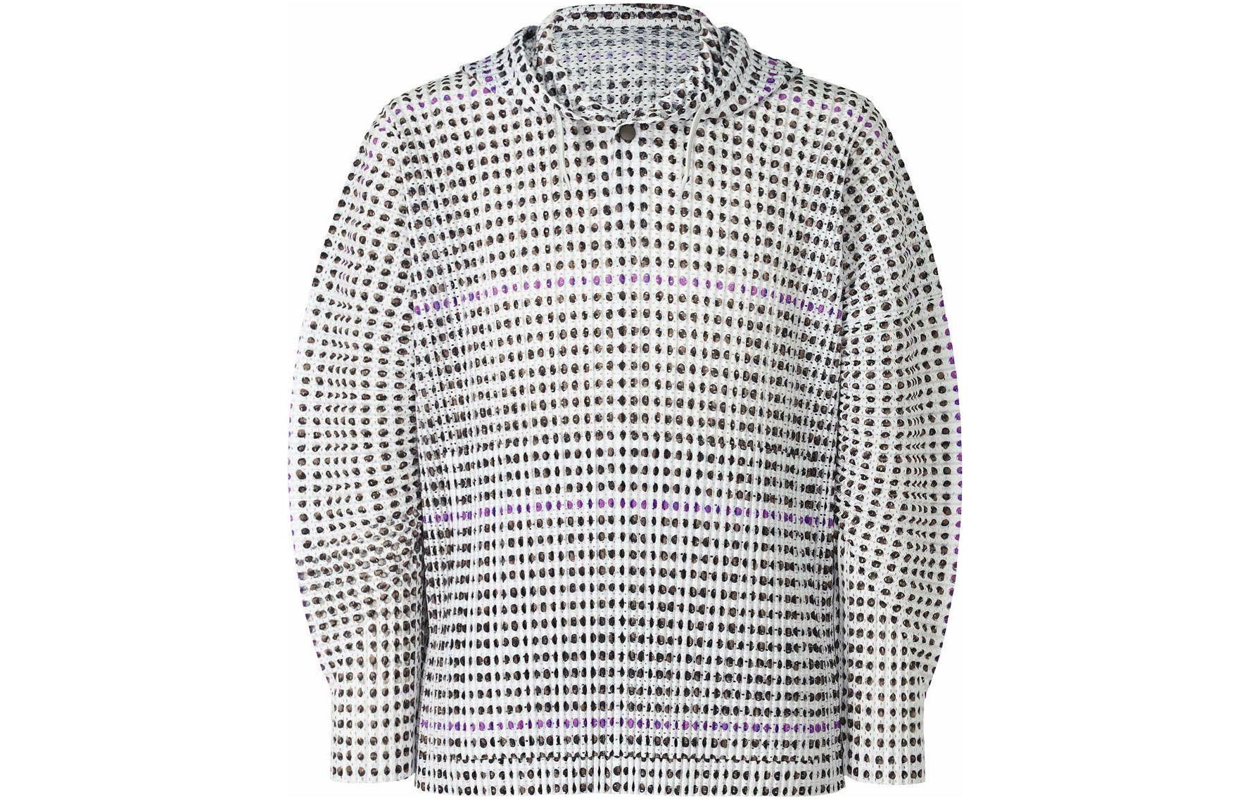 HOMME PLISSÉ ISSEY MIYAKE Polka Dot Hoodie White () HP21JK187-03