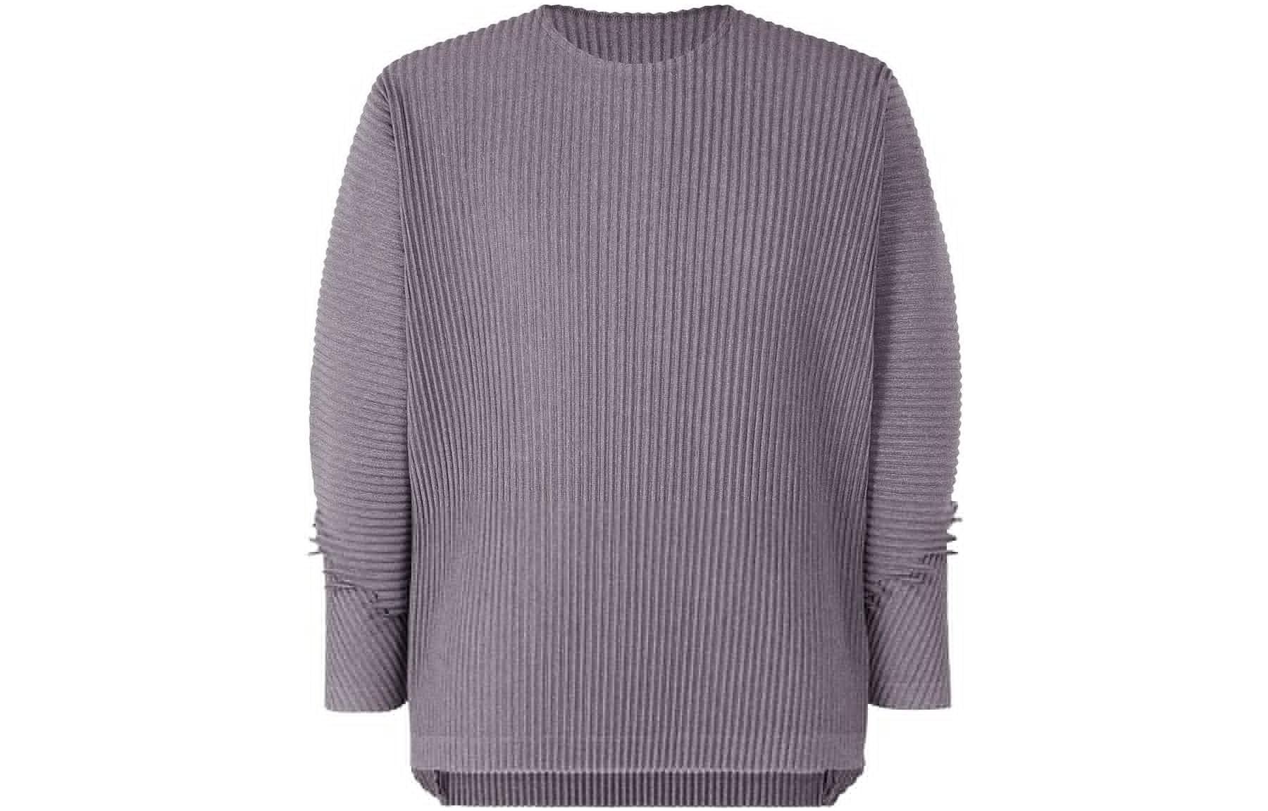 HOMME PLISSÉ ISSEY MIYAKE Purple Crewneck Long-Sleeve Pullover Sweatshirt Men HP36-JK182-81