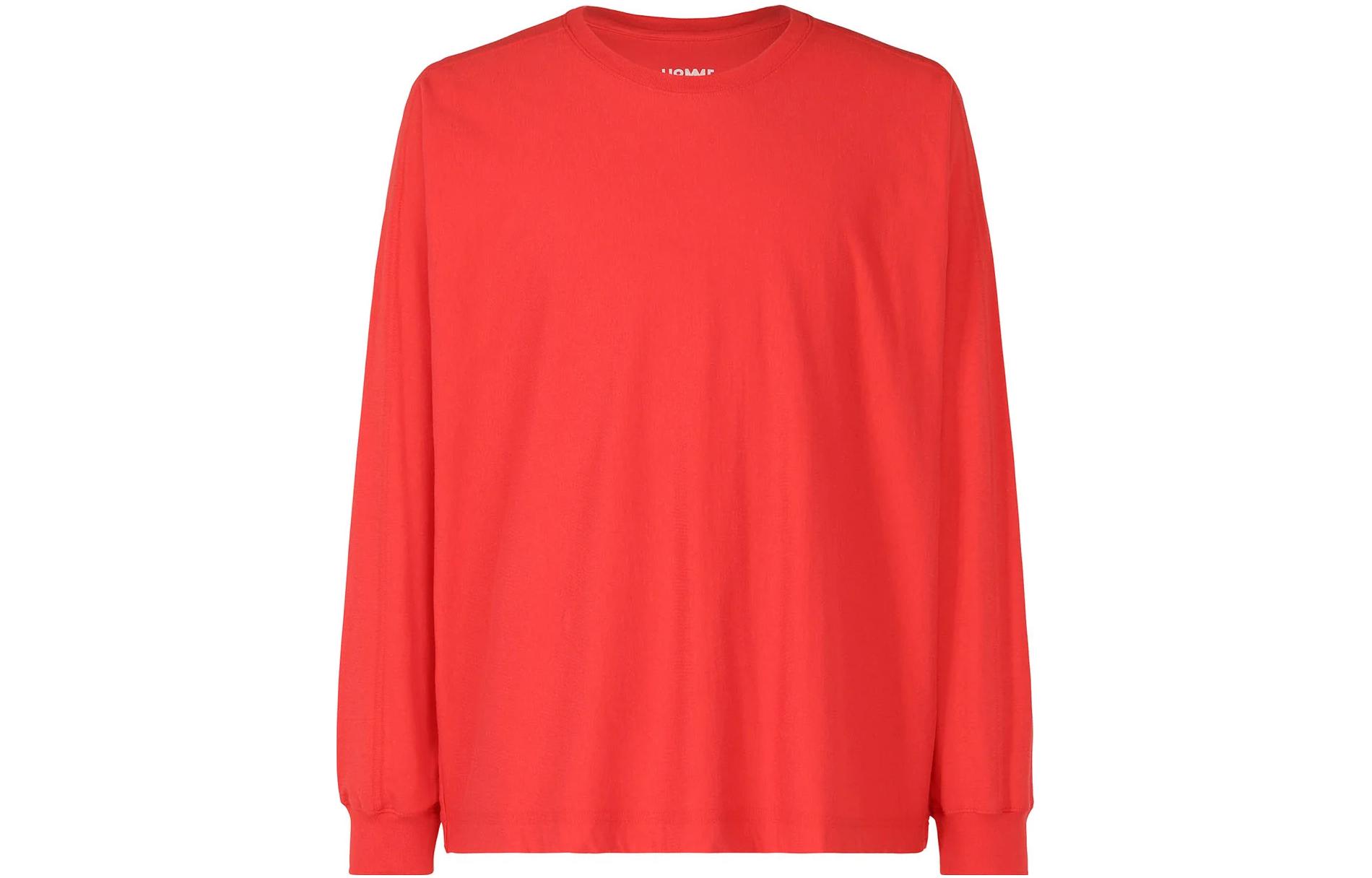 HOMME PLISSÉ ISSEY MIYAKE Red Crewneck Pullover Sweatshirt HP36JK201-24