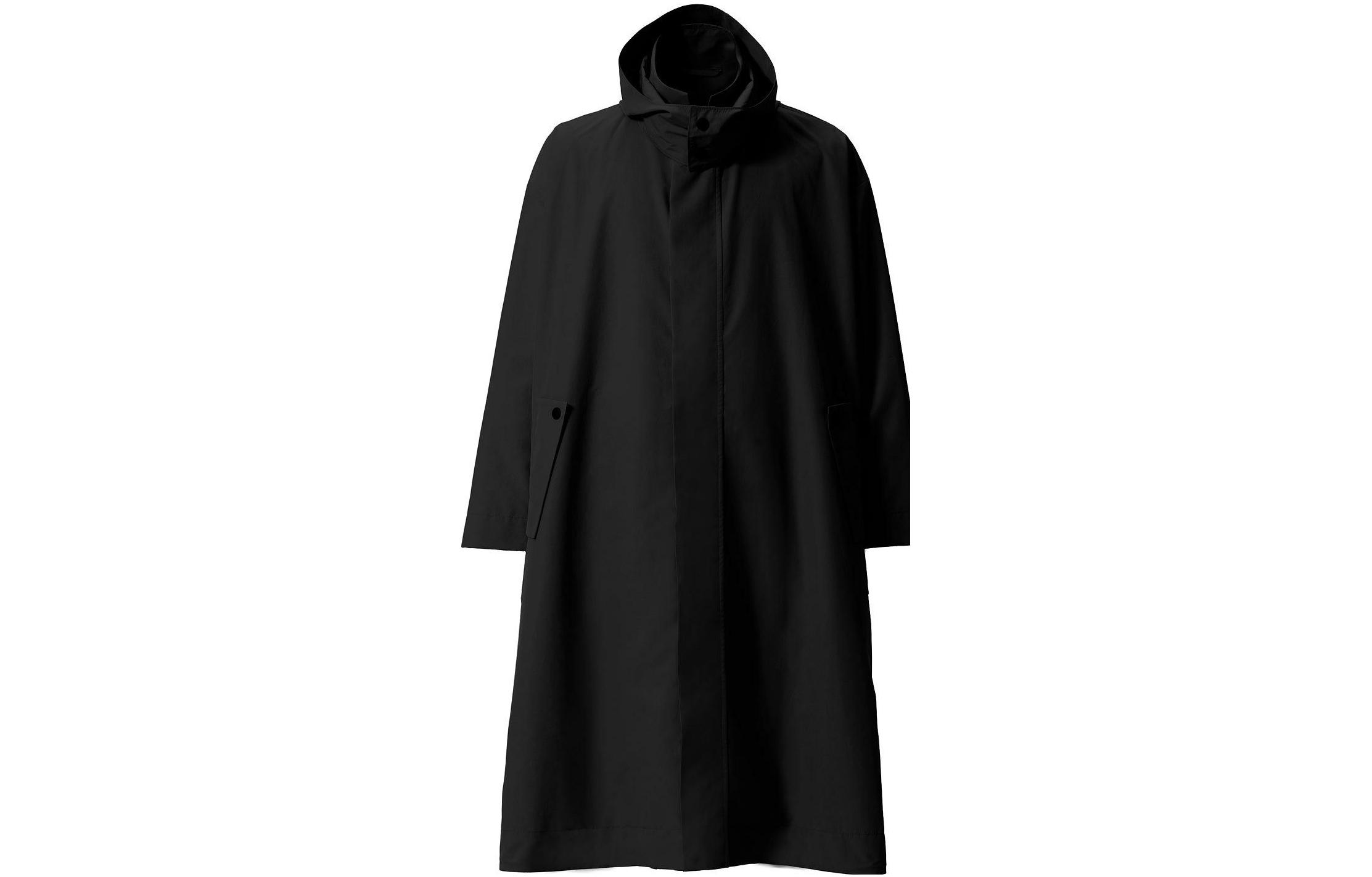 HOMME PLISSÉ ISSEY MIYAKE Solid Black Hooded Long Sleeve Jacket () HP12FA022-15