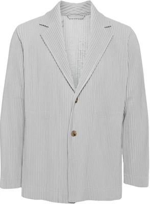 オムプリッセ イッセイミヤケ ソリッドカラー ボタンアップジャケット グレー HP46JD401-11 Buy オムプリッセ イッセイミヤケ ソリッドカラー ボタンアップジャケット グレー HP46JD401-11