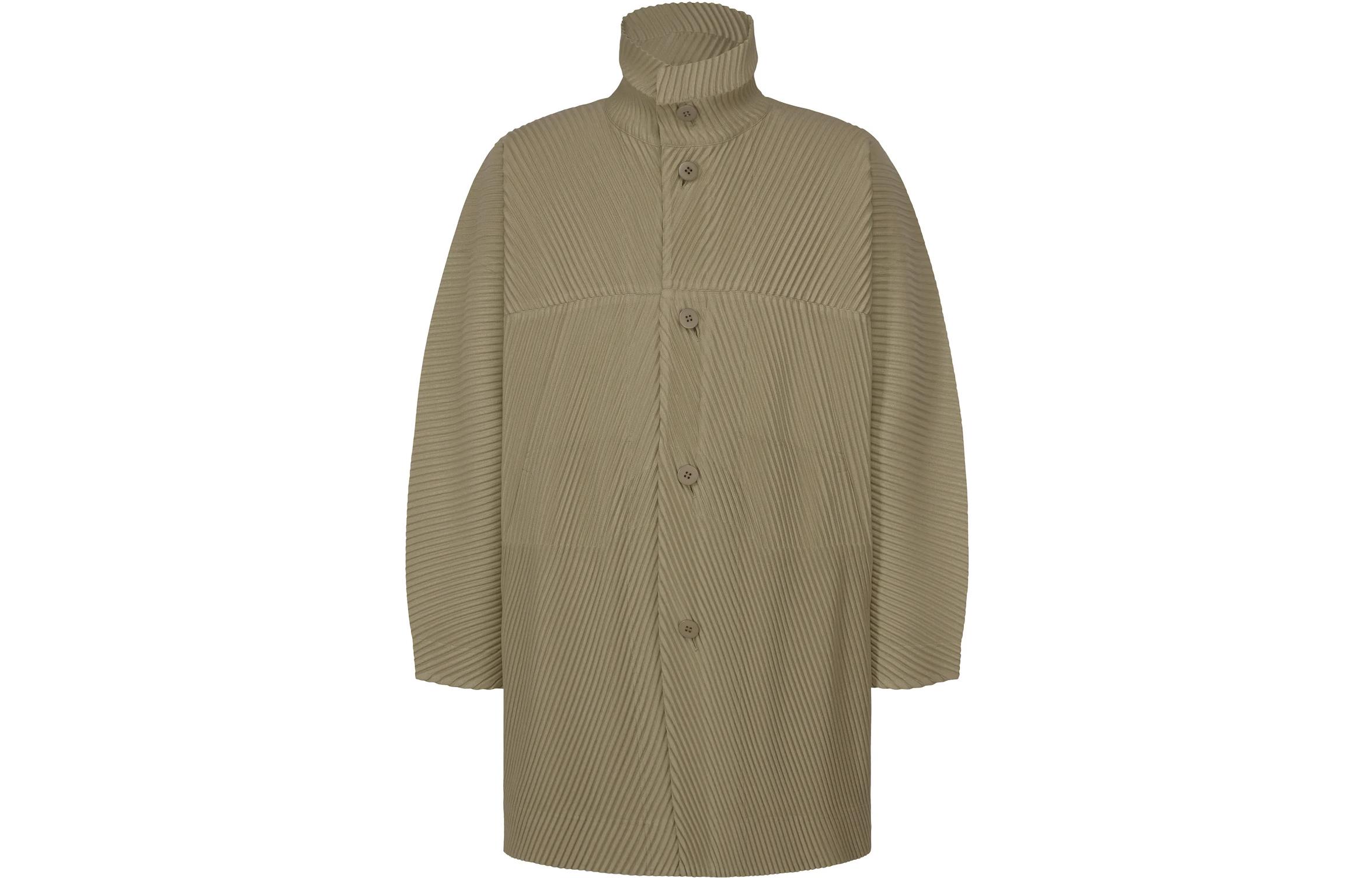 HOMME PLISSÉ ISSEY MIYAKE Solid Color High Neck Button Jacket Menswear HP38JA121-17