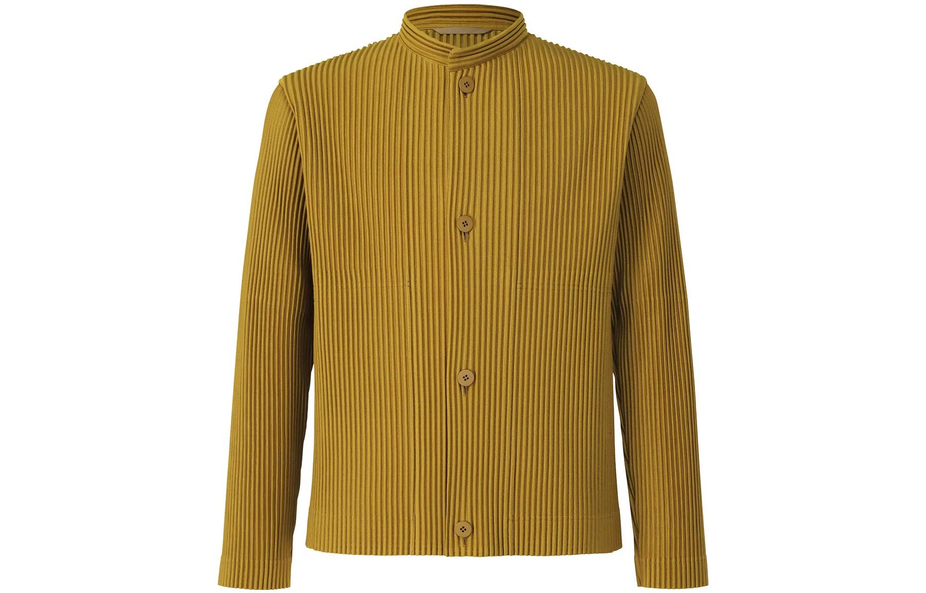 HOMME PLISSÉ ISSEY MIYAKE Solid Color Pleated Stand Collar Jacket HP28JD156-93