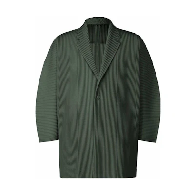 HOMME PLISSÉ ISSEY MIYAKE Solid Fold Button Jacket Men’s Dark Green HP23JL116-67
