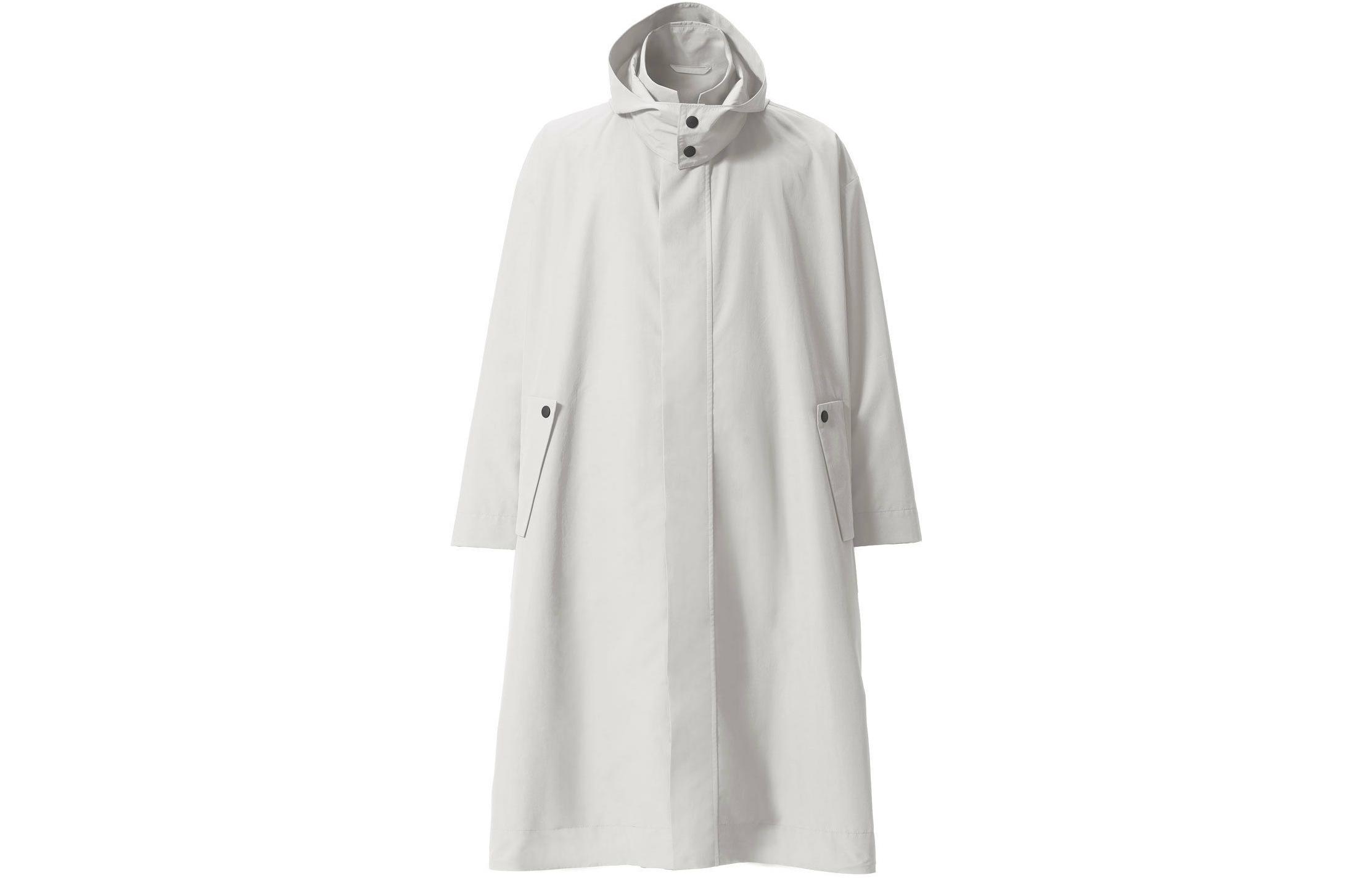 HOMME PLISSÉ ISSEY MIYAKE Solid Gray Hooded Long-Sleeve Jacket HP12FA022-11