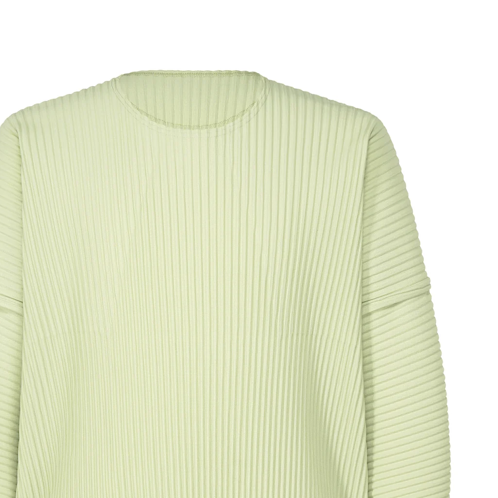 Purchase Homme Plissé Issey Miyake 綠色3/4袖經典褶皺男士T恤 HP46JK118-61