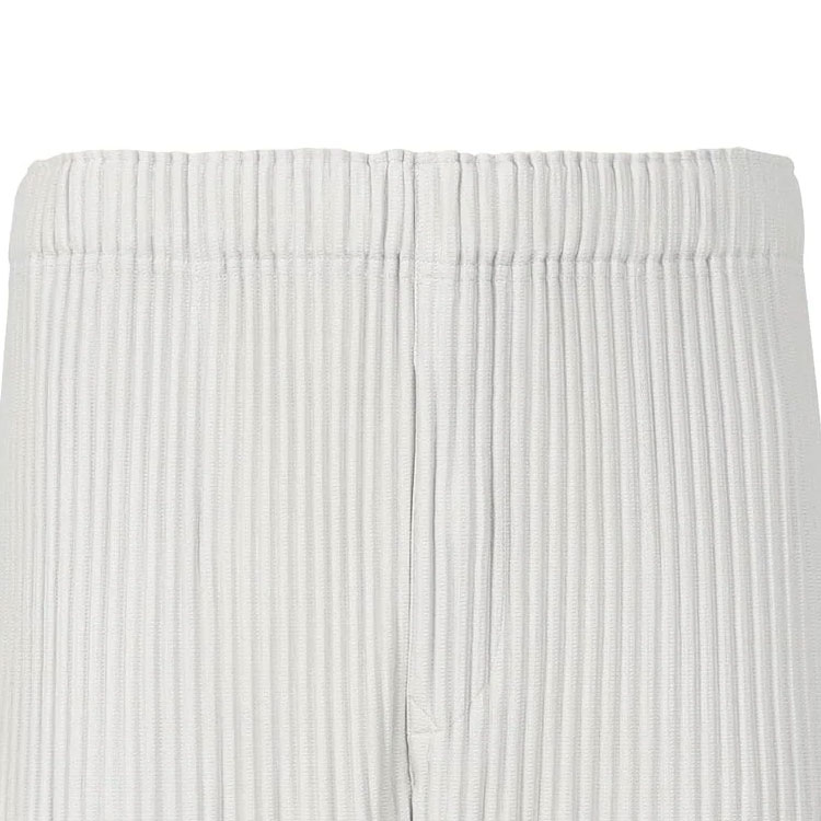 Shop オムプリッセ イッセイミヤケ ソリッドプリーツ カジュアルパンツ グレー HP55JF451-11