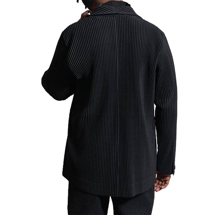 Details for Homme Plissé Issey Miyake 素面褶皺單排扣西裝外套 海軍藍 男士服飾 HP55-JD201-75