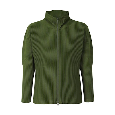 HOMME PLISSÉ ISSEY MIYAKE Solid Pleated Stand Collar Jacket - HP28JL19-63