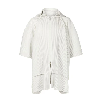 HOMME PLISSÉ ISSEY MIYAKE Solid Pleated Zip Hoodie Jacket HP28JL10504