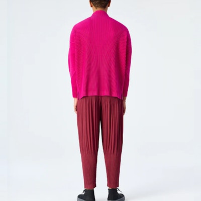 オムプリッセ イッセイミヤケ ソリッドストライプ 長袖Tシャツ カジュアルウェア HP38JK123-25 Sizing オムプリッセ イッセイミヤケ ソリッドストライプ 長袖Tシャツ カジュアルウェア HP38JK123-25