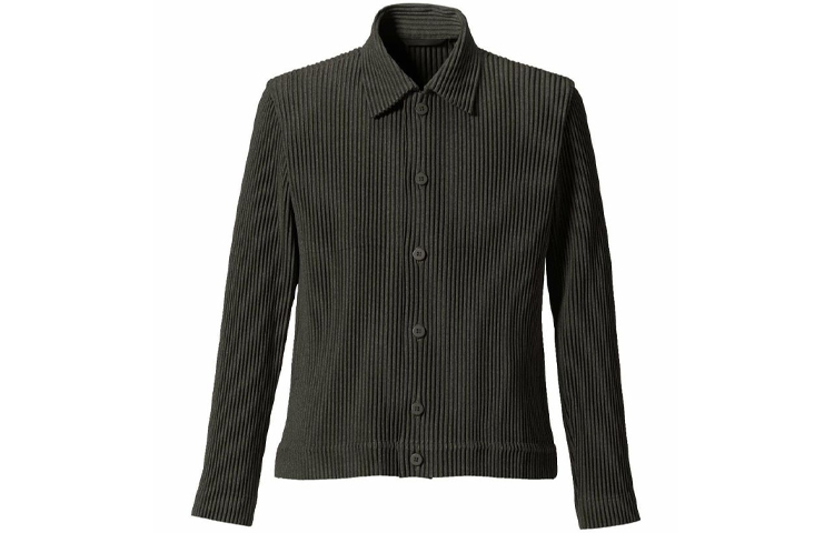 HOMME PLISSÉ ISSEY MIYAKE Solid Striped Casual Jacket HP13FC311-14