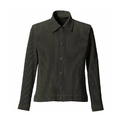 HOMME PLISSÉ ISSEY MIYAKE Solid Striped Casual Jacket HP13FC311-14