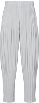 三宅一生Homme Plissé SS21灰色褶皱九分裤休闲长裤。 HP55JF153-11 Buy 三宅一生Homme Plissé SS21灰色褶皱九分裤休闲长裤。 HP55JF153-11