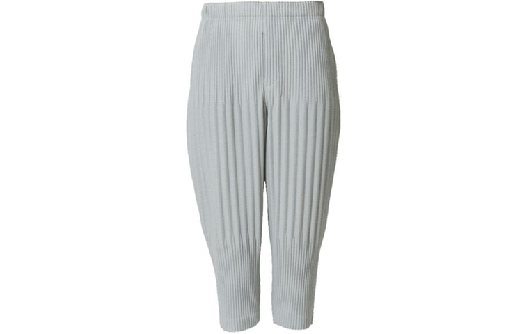 Order 三宅一生Homme Plissé SS21灰色褶皱九分裤休闲长裤。 HP55JF153-11