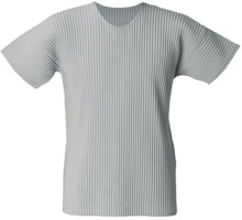 Homme Plissé Issey Miyake SS21 Pleated Crew Neck T-Shirt Light Gray - Men HP55JK020-11 Homme Plissé Issey Miyake SS21 Pleated Crew Neck T-Shirt Light Gray - Men HP55JK020-11