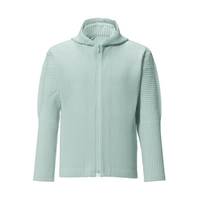 HOMME PLISSÉ ISSEY MIYAKE SS21 Pleated Zip Hoodie Mens Light Blue HP11JL110-11
