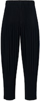 Homme Plissé Issey Miyake SS22 Black Pleated Relaxed Tapered Pants for Men. HP55JF151-15 Homme Plissé Issey Miyake SS22 Black Pleated Relaxed Tapered Pants for Men. HP55JF151-15