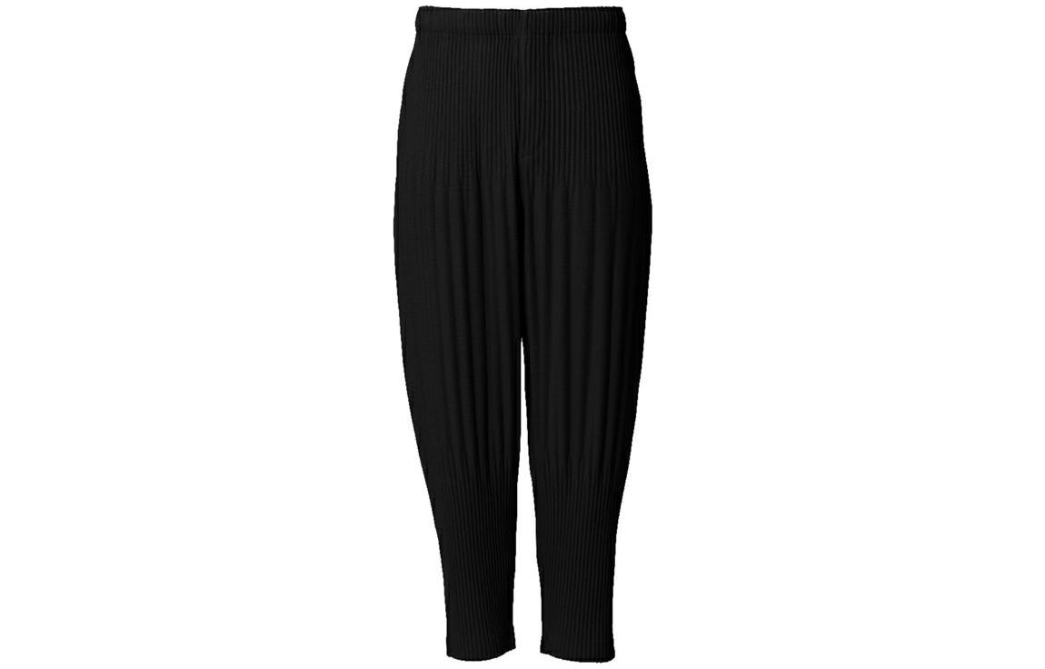 Order オムプリッセ イッセイミヤケ SS22 ブラック プリーツ リラックス テーパードパンツ メンズ HP55JF151-15