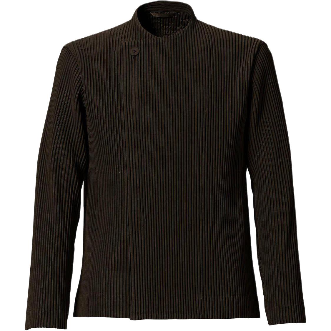 HOMME PLISSÉ ISSEY MIYAKE SS22 Brown Pleated Jacket for Men HP21JD166-45