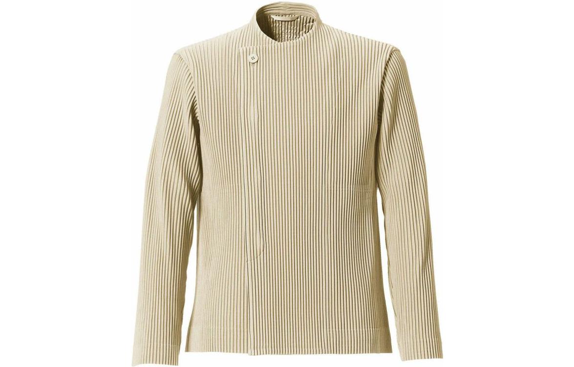 HOMME PLISSÉ ISSEY MIYAKE SS22 Light Camel Solid Pleated Jacket HP21JD166-40