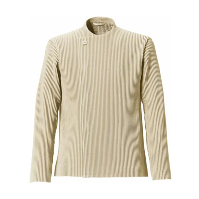HOMME PLISSÉ ISSEY MIYAKE SS22 Light Camel Solid Pleated Jacket HP21JD166-40