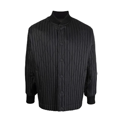 HOMME PLISSÉ ISSEY MIYAKE SS22 Pleated Puffer Jacket Black HP18FC32115