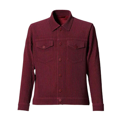 HOMME PLISSÉ ISSEY MIYAKE SS22 Red Long Sleeve Single-Breasted Jacket for Men HP21JC140-24