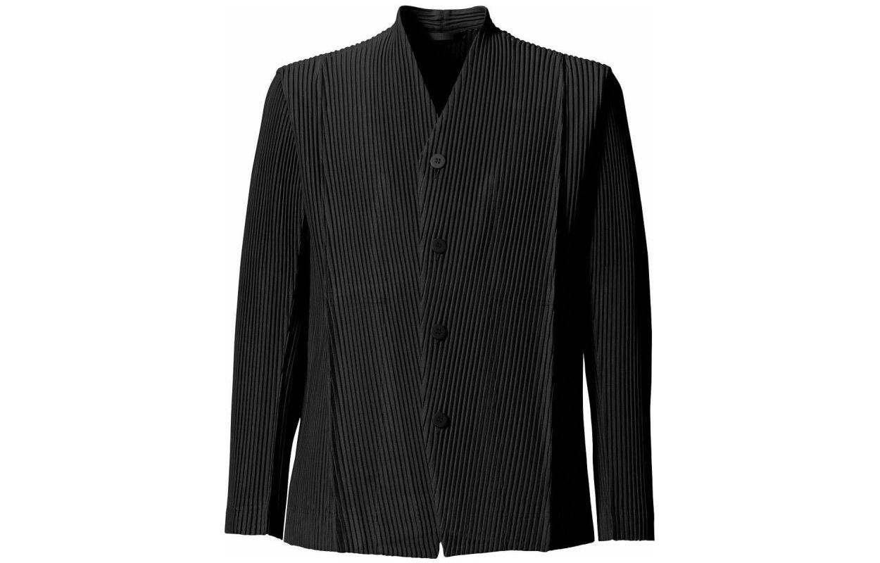 HOMME PLISSÉ ISSEY MIYAKE SS22 Single-Breasted Pleated Jacket Black HP21JD170-15