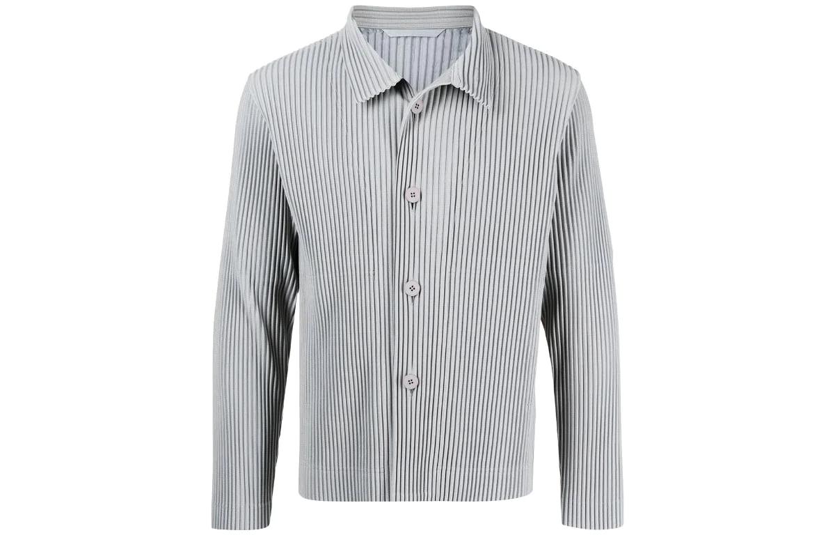 HOMME PLISSÉ ISSEY MIYAKE SS22 Solid Pleated Single-Breasted Jacket HP26JD161-11