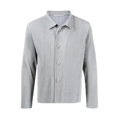 HOMME PLISSÉ ISSEY MIYAKE SS22 Solid Pleated Single-Breasted Jacket HP26JD161-11