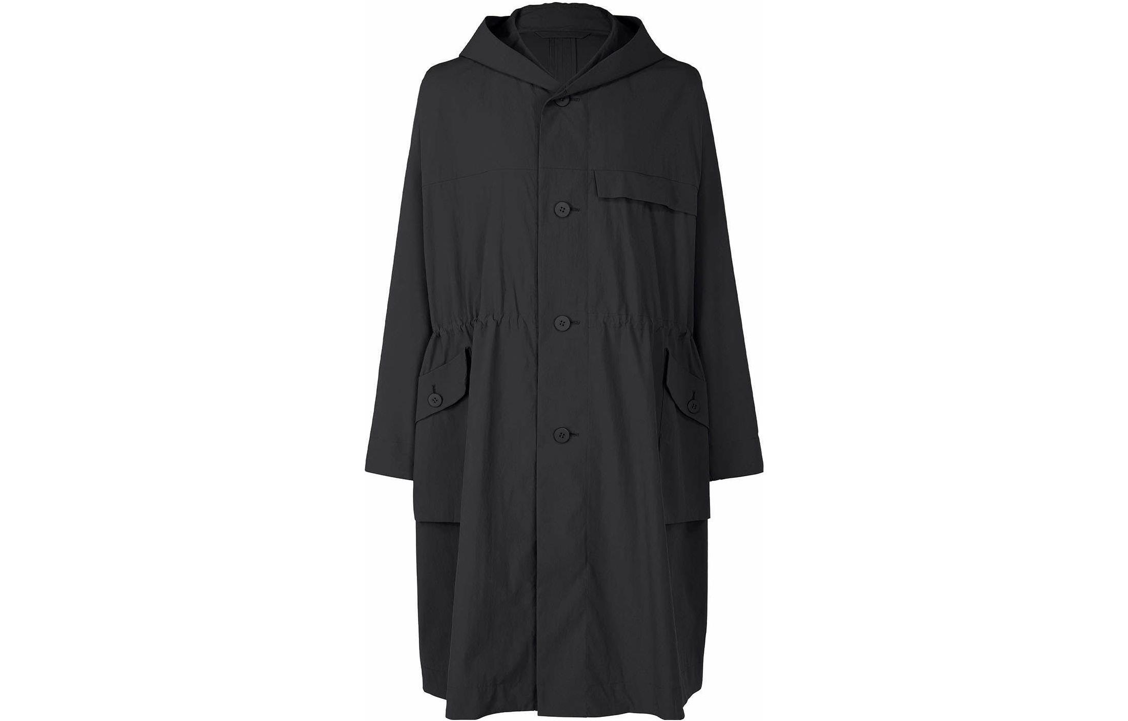 HOMME PLISSÉ ISSEY MIYAKE SS23 Black Hooded Trench Coat HP31FA019-15