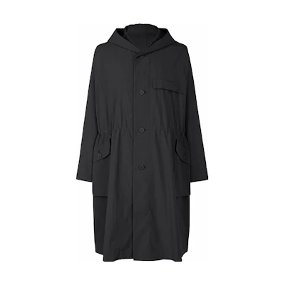 HOMME PLISSÉ ISSEY MIYAKE SS23 Black Hooded Trench Coat HP31FA019-15