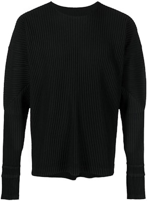 Homme Plissé Issey Miyake SS23 黑色褶襇長袖圓領上衣。 HP28JK118-15 Order Homme Plissé Issey Miyake SS23 黑色褶襇長袖圓領上衣。 HP28JK118-15