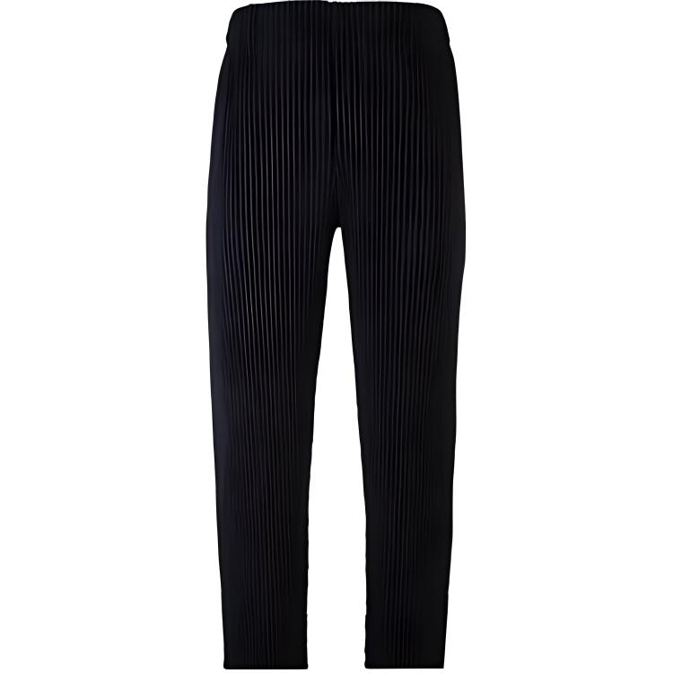 Homme Plissé Issey Miyake SS23 Black Pleated Straight-Leg Casual Pants Men HP55JF350-15