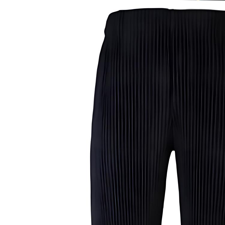 Shop 三宅一生Homme Plissé SS23黑色男士褶皱直筒休闲裤 HP55JF350-15