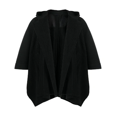 HOMME PLISSÉ ISSEY MIYAKE SS23 Black Solid Pleated Loose-Fit Long Sleeve Jacket HP28-JL126-15