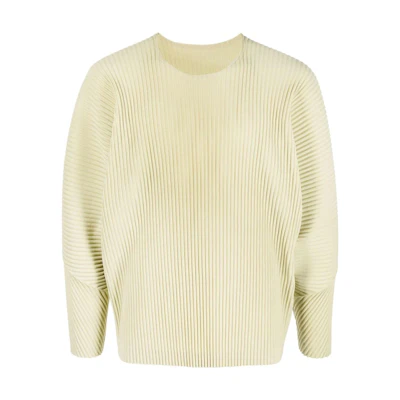 HOMME PLISSÉ ISSEY MIYAKE SS23 Pleated Pullover Long Sleeve Sweatshirt Mint Green HP36JK102-60