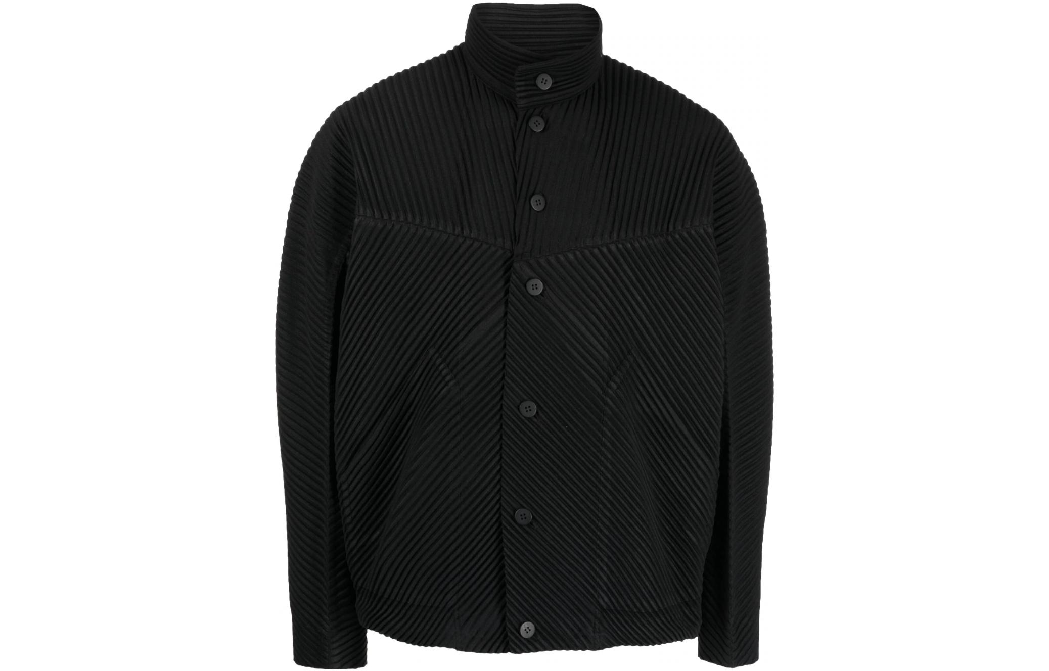 HOMME PLISSÉ ISSEY MIYAKE SS23 Solid High Neck Jacket Black HP36JC110-15